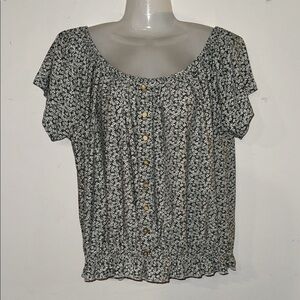 Floral Peasant Style Top